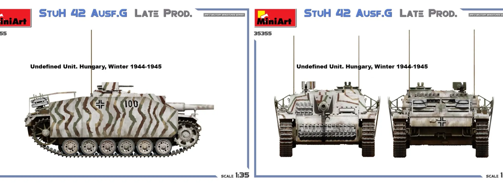 MiniArt 35355 StuH 42 Ausf. G Späte Produktion | Panzer Bausatz 1:35