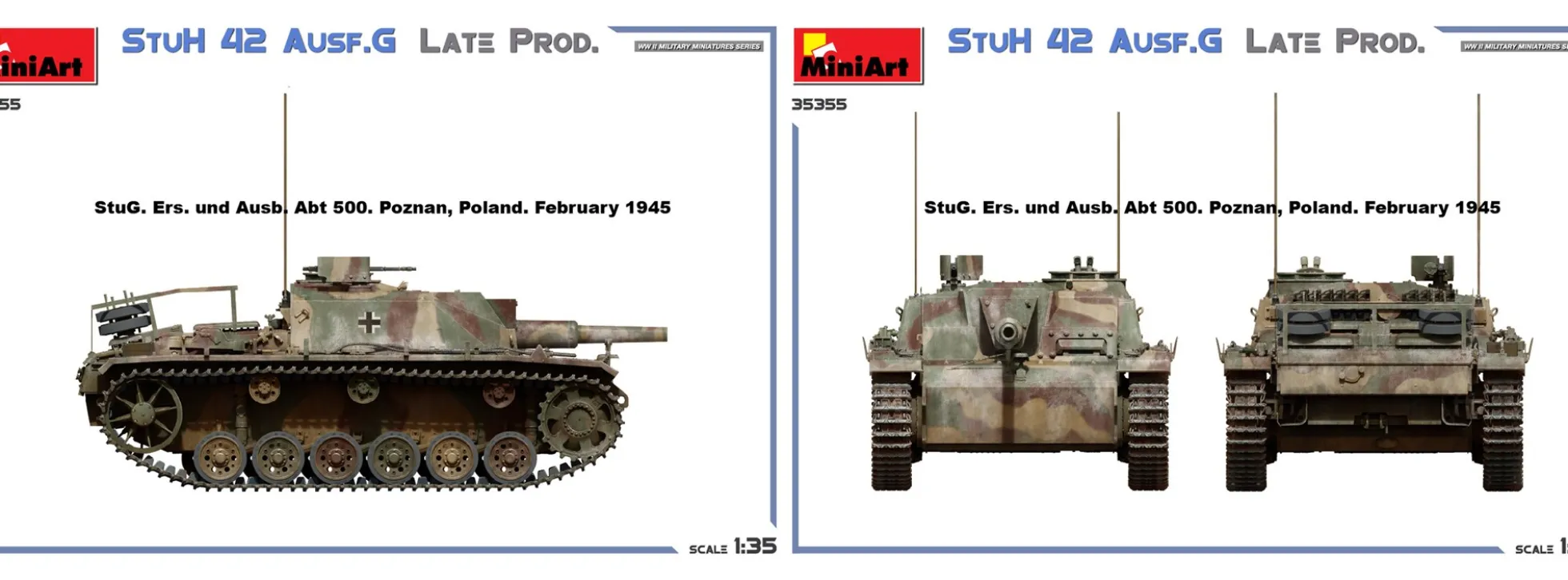 MiniArt 35355 StuH 42 Ausf. G Späte Produktion | Panzer Bausatz 1:35