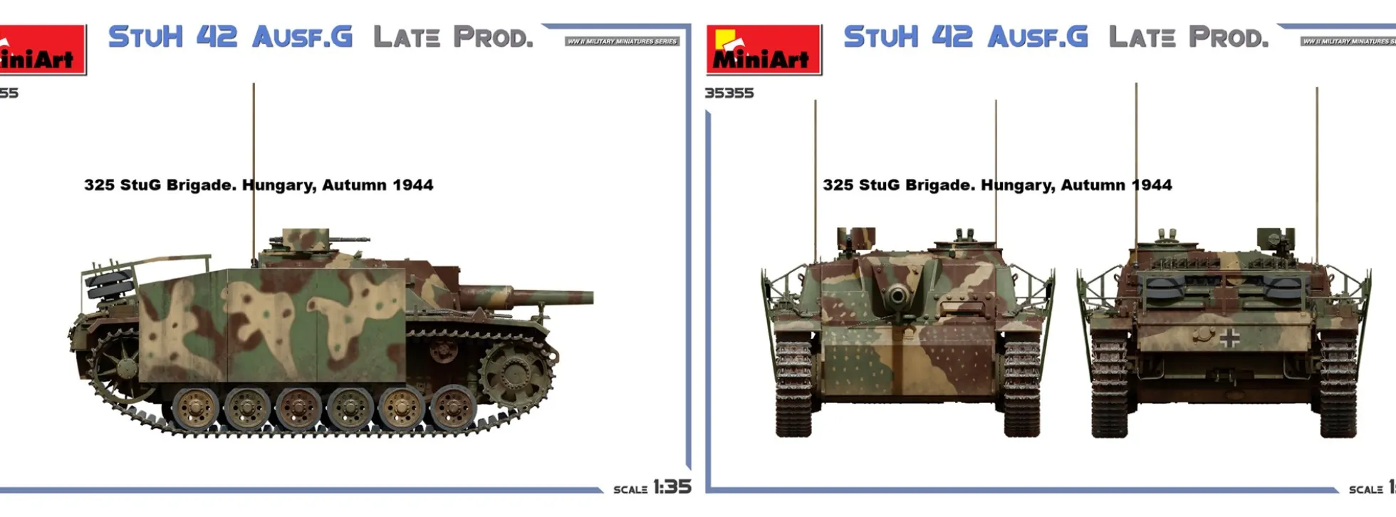 MiniArt 35355 StuH 42 Ausf. G Späte Produktion | Panzer Bausatz 1:35
