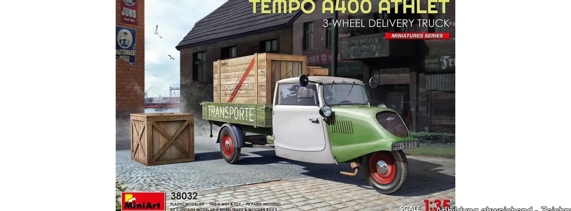 MiniArt 38032 Tempo A400 Athlet 3-Rad Transporter | Auto Bausatz 1:35