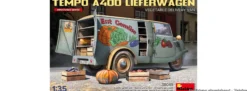 MiniArt 38049 Tempo A400 Lieferwagen Obst- und Gemüsehandel 3-Rad | Auto Bausatz 1:35