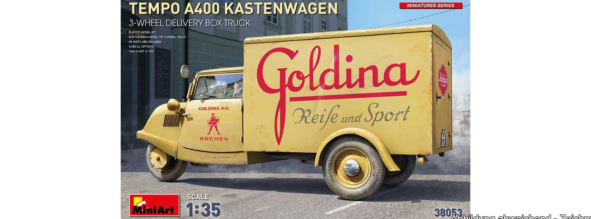 MiniArt 38053 Tempo A400 3 Rad Lieferwagen | LKW Bausatz 1:35