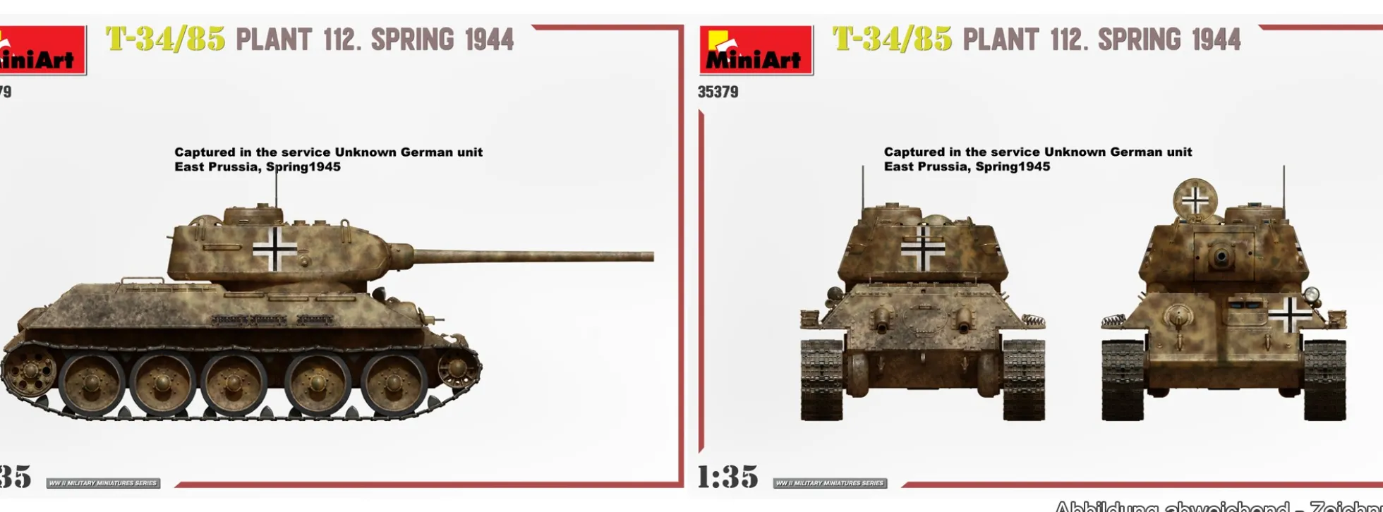 MiniArt 35379 T-34/85 Plant 112 Frühjahr 1944 | Panzer Bausatz 1:35