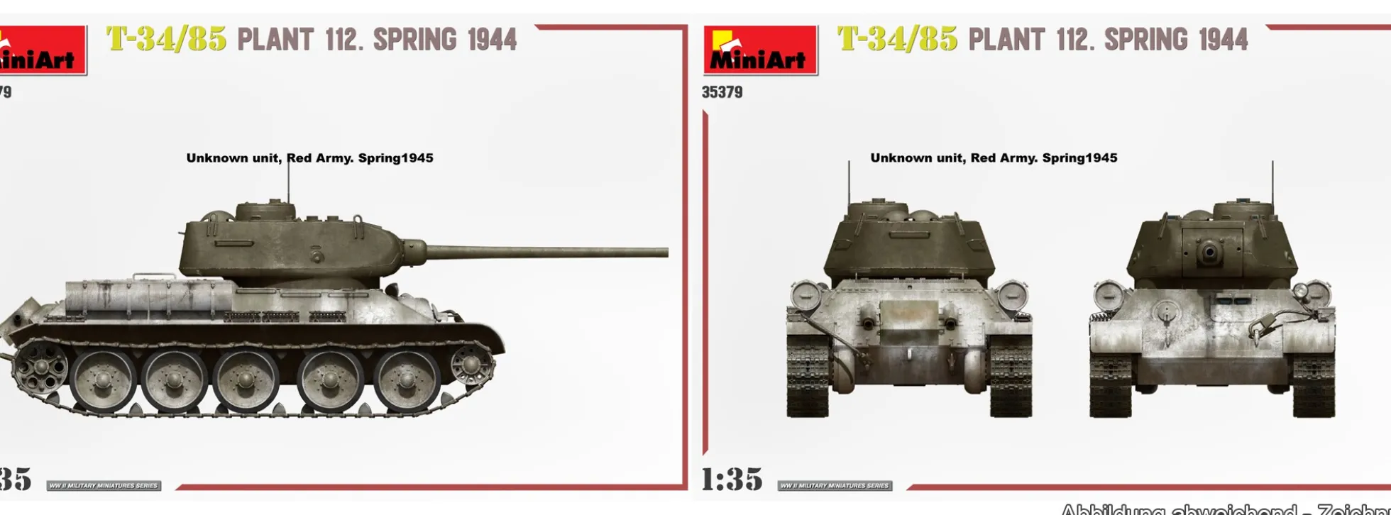 MiniArt 35379 T-34/85 Plant 112 Frühjahr 1944 | Panzer Bausatz 1:35