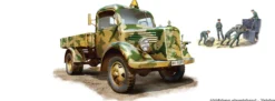 MiniArt 550035150 Transport LKW Mercedes-Benz 1500A 4x4 Lastwagen mit Figuren | Militär Bausatz 1:35