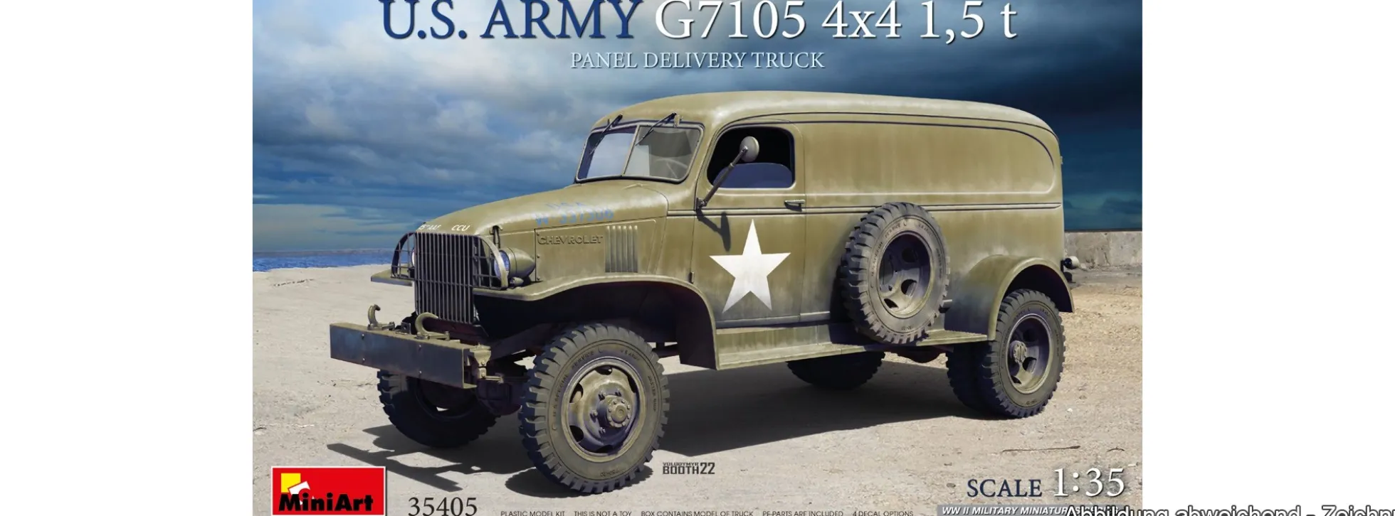 MiniArt 550035405 US Army G7105 4x4 1,5 t Kastenwagen Lieferwagen | Militär Bausatz 1:35