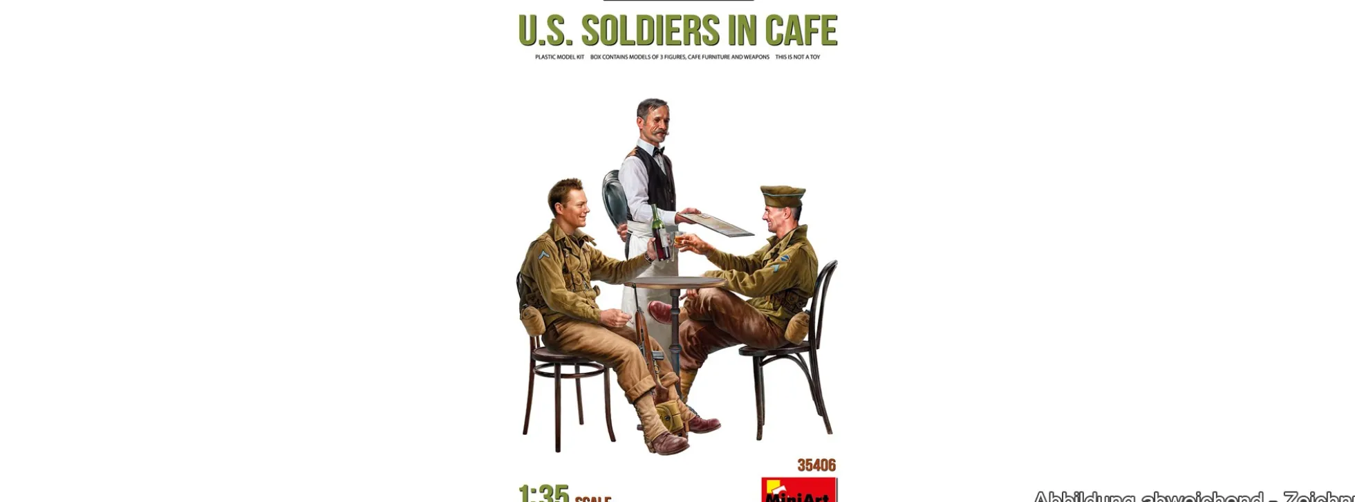 MiniArt 35406 US-Soldaten im Cafe | Figuren Bausatz 1:35