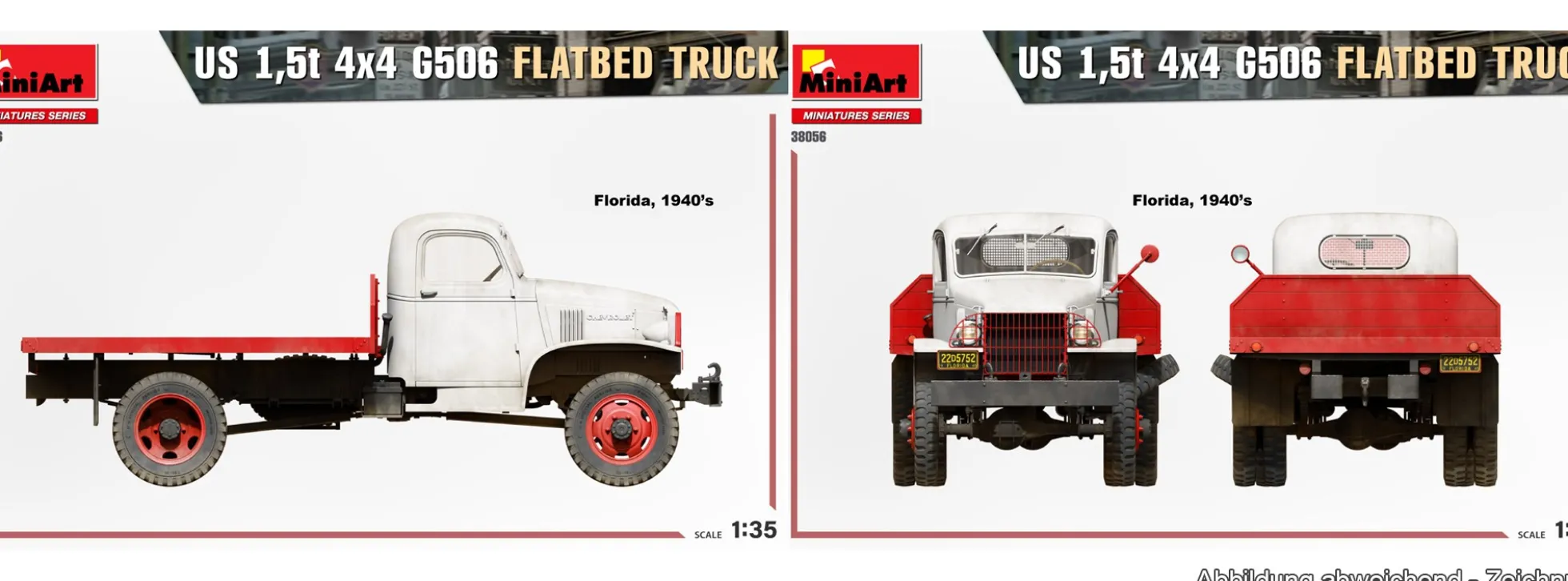 MiniArt 38056 US 1,5t 4x4 G506 Pritschen-LKW mit Figur | LKW Bausatz 1:35