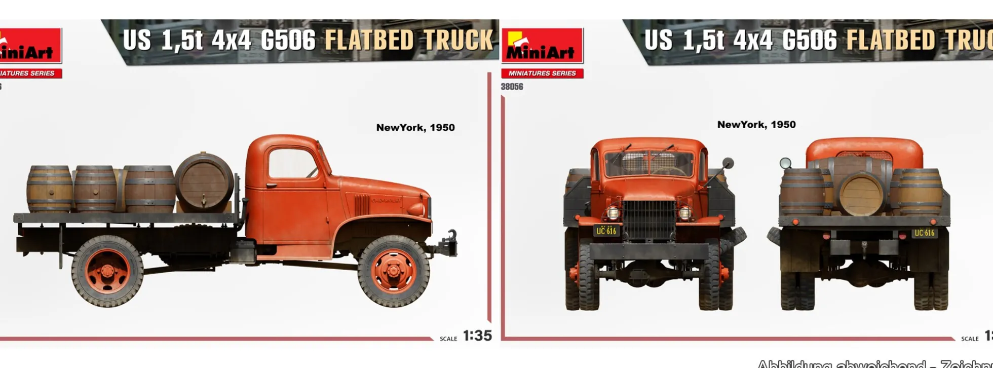 MiniArt 38056 US 1,5t 4x4 G506 Pritschen-LKW mit Figur | LKW Bausatz 1:35