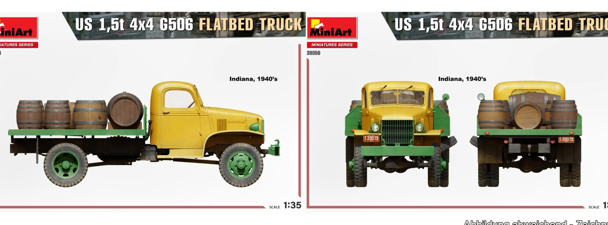 MiniArt 38056 US 1,5t 4x4 G506 Pritschen-LKW mit Figur | LKW Bausatz 1:35