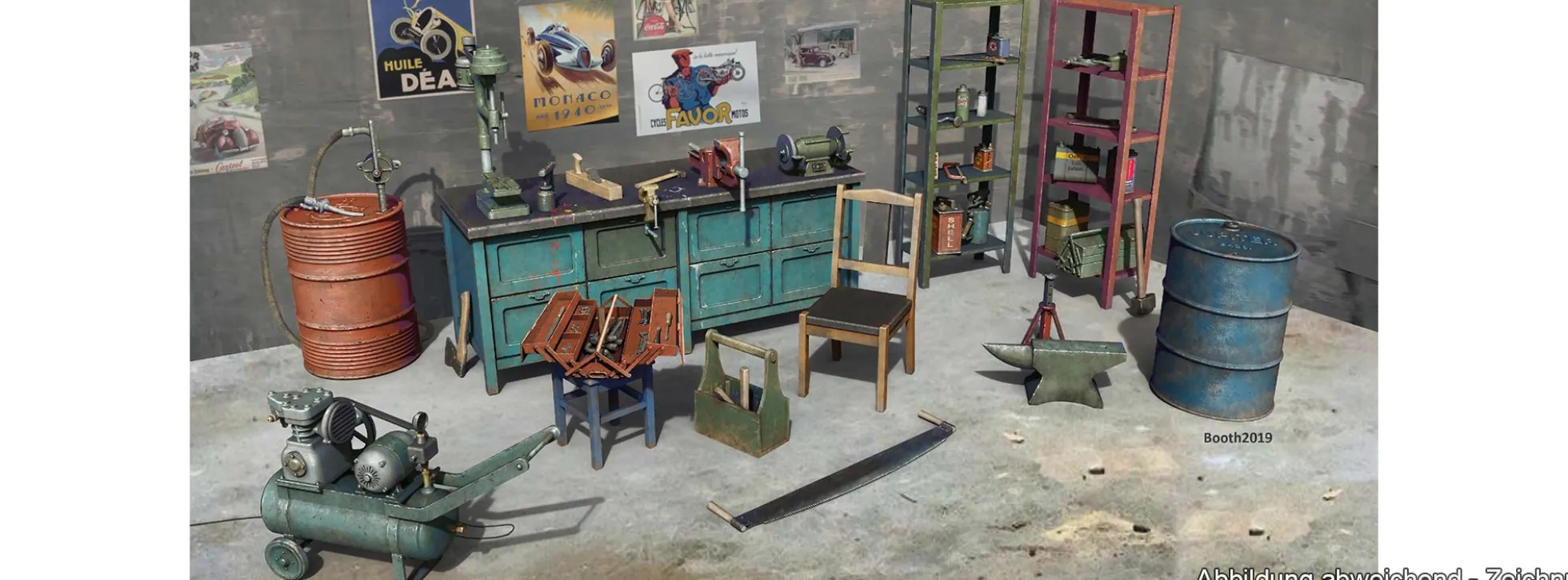 MiniArt 35596 Werkstatteinrichtungs-Set | Zubehör Bausatz 1:35