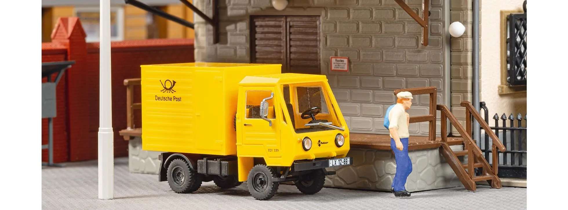 minicar 66048 MC Multicar M25 Kofferaufbau Post | Modellauto Bausatz 1:87