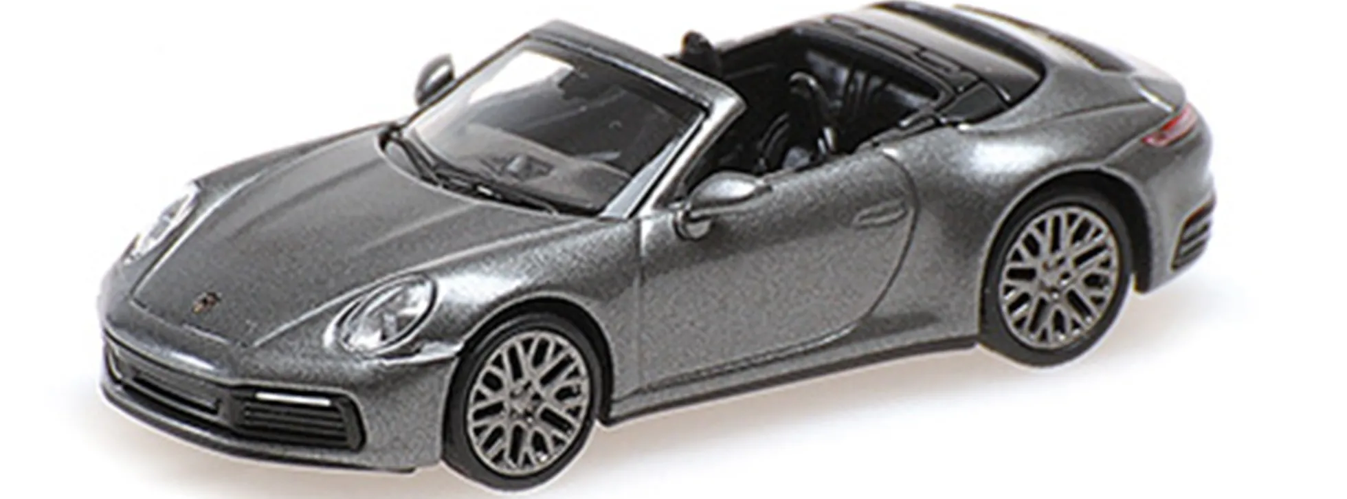 MINICHAMPS 870068331 Porsche 911 (992) Carrera 4S Cabrio 2019 graumetallic Automodell 1:87