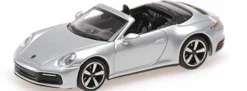 MINICHAMPS 870068334 Porsche 911 (992) Carrera 4S Cabrio silber 2019 Automodell 1:87