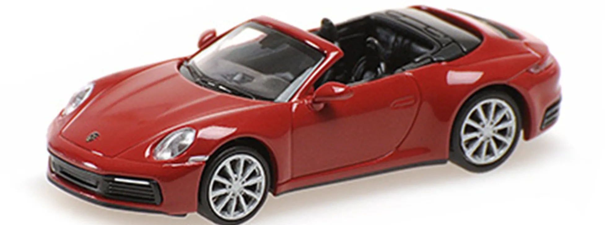 MINICHAMPS 870068332 Porsche 911 (992) Carrera 4S Cabrio rot 2019 Automodell 1:87