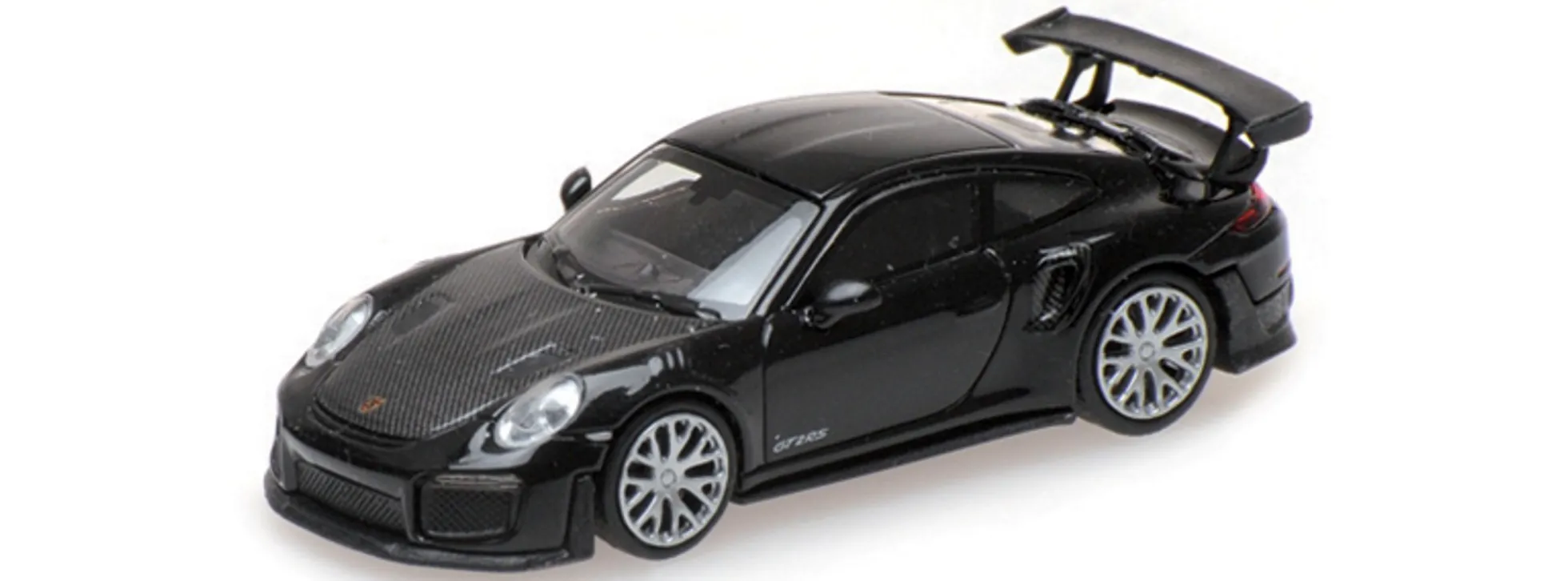 MINICHAMPS 870068125 Porsche 911 GT2 RS 2018 schwarz mit Carbonhaube Automodell 1:87