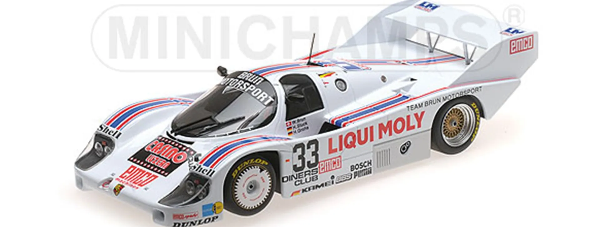 MINICHAMPS 155836633 Porsche 956K Stuck/Grohs/Brun | Modellauto 1:18