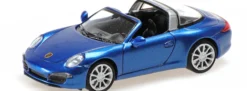 MINICHAMPS 870068042 Porsche 911 (991) Targa 4S 2014 blaumetallic Automodell 1:87