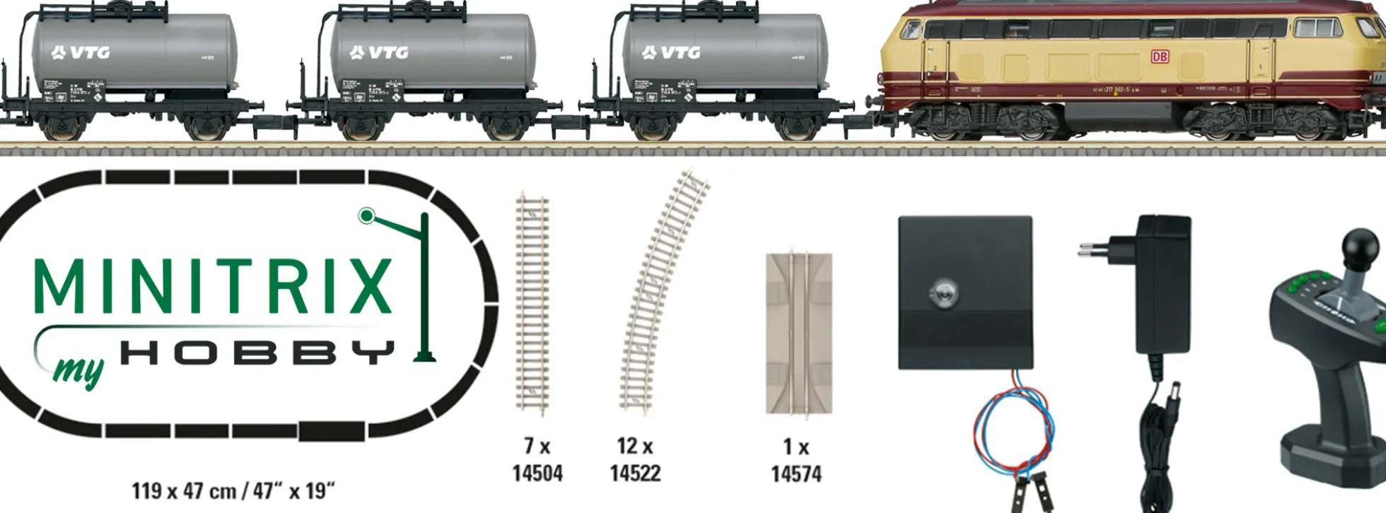 MINITRIX 11160 Digital-Startpackung BR 217 + Güterzug DB | DCC | Spur N