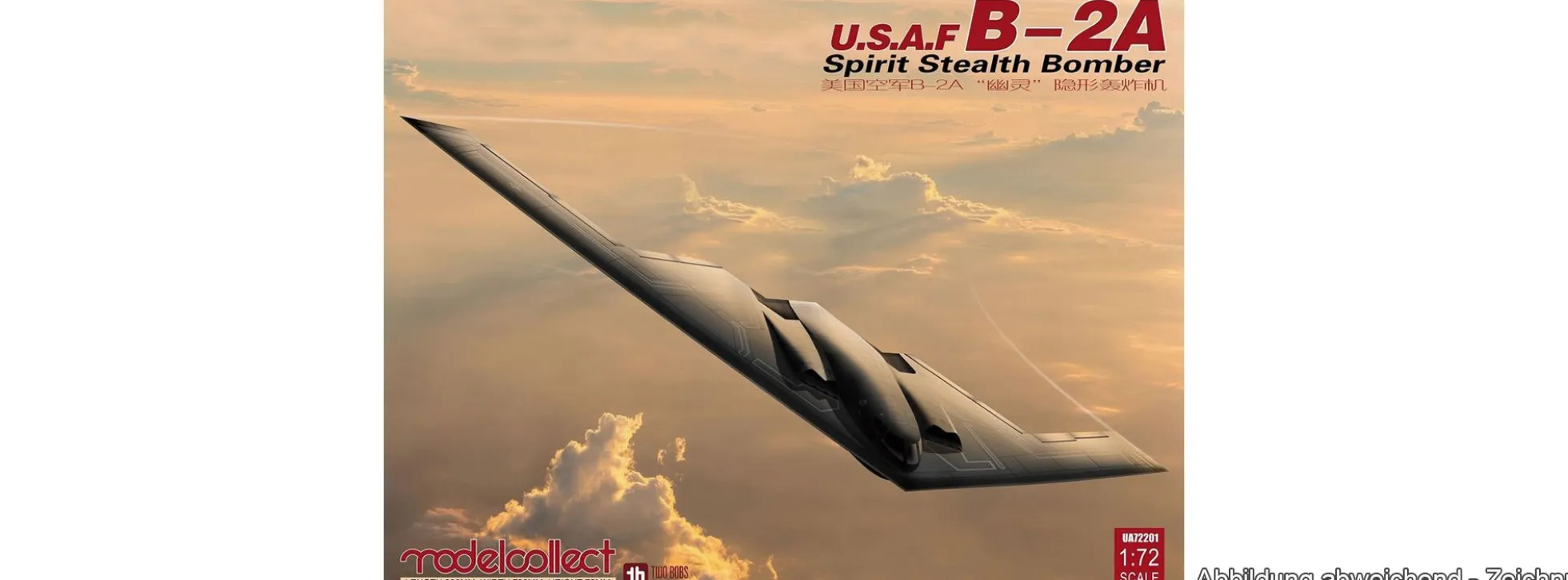 modelcollect UA72201 Northrop B-2A Spirit Strategischer Tarnkappenbomber | Flugzeug Bausatz 1:72