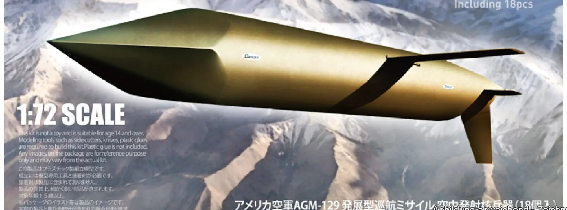 modelcollect UA72227 U.S. AGM-129 ACM Raketen Set | 18 Stück | Raketen Bausatz 1:72