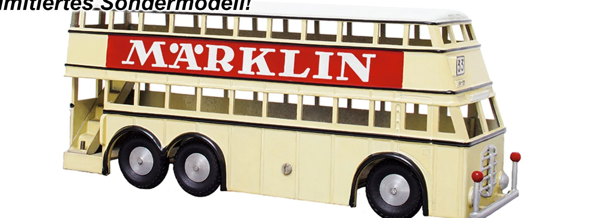 märklin B-WARE 18080 Doppeldeckerbus mit Schriftzug Märklin | Sondermodell | Busmodell 1:45