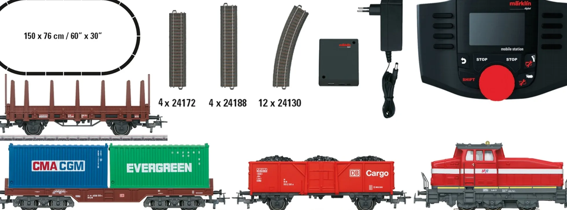 märklin 29065 Digital-Startpackung Rangierbetrieb mit DHG 500 | mfx | Spur H0
