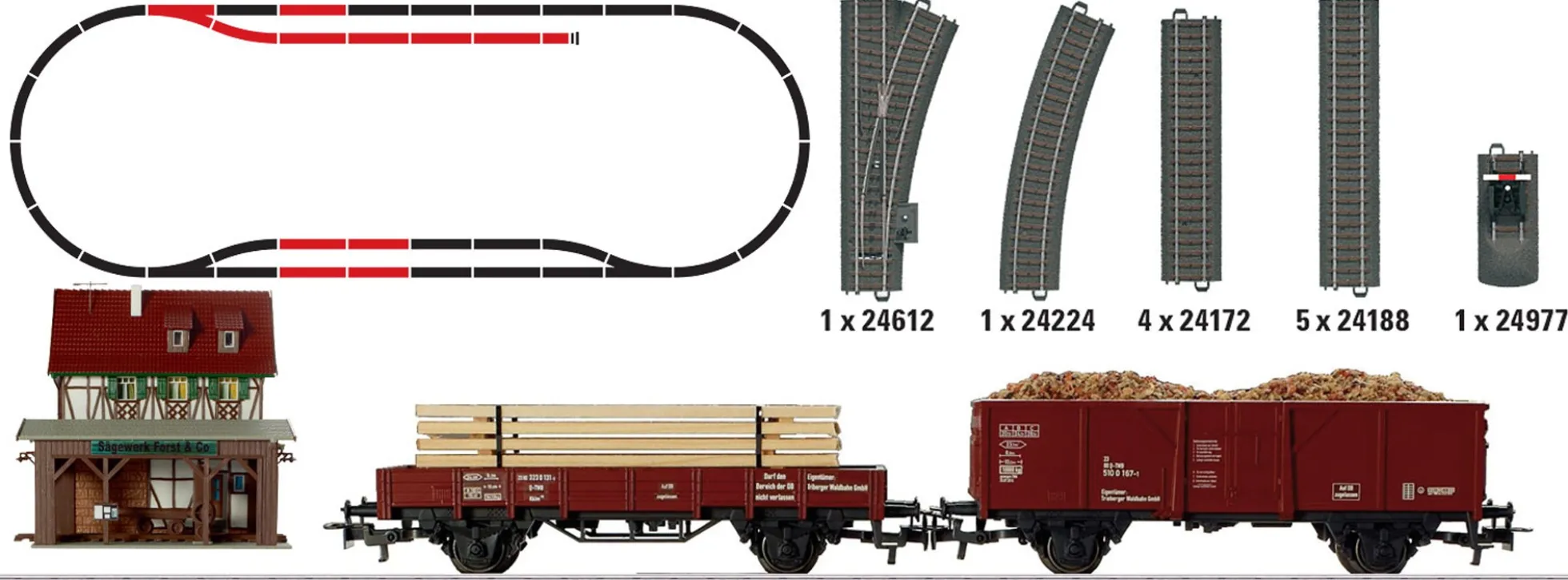 märklin 78310 Themen-Ergänzungspackung Forstwirtschaft | Start Up | Spur H0
