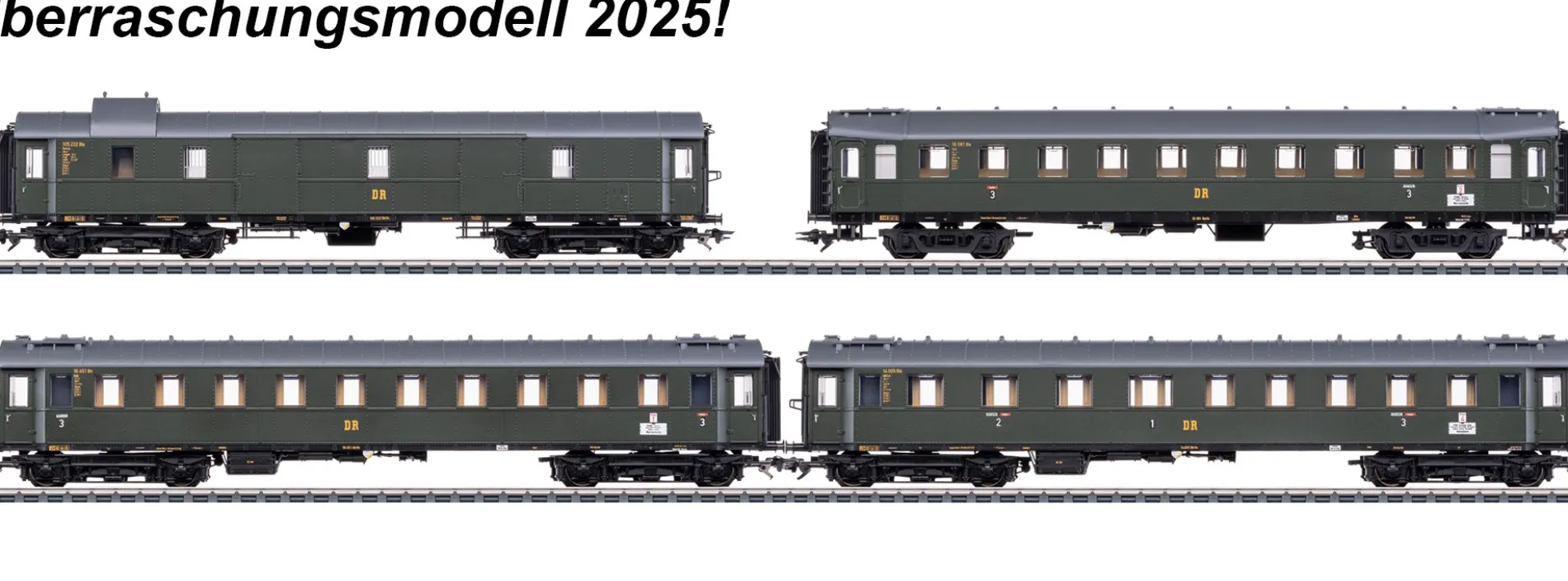 märklin 42514 4-tlg. Set Schnellzugwagen zur BR 19.0 Sachsenstolz DR | Spur H0