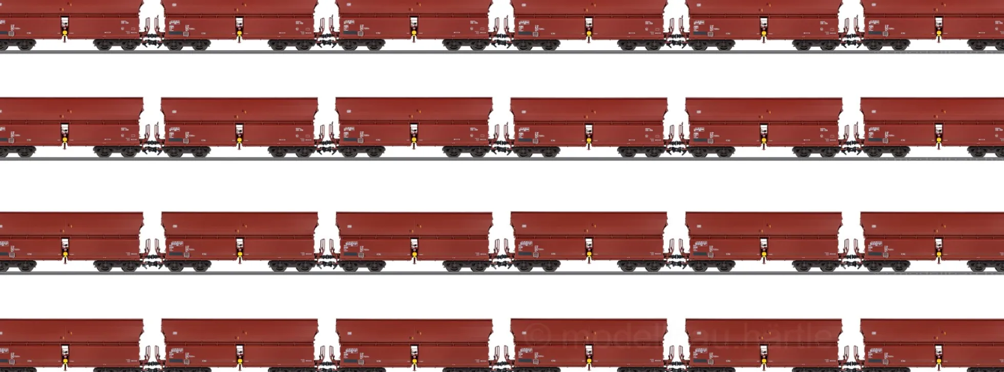 märklin 00730 24-tlg. Set Schwenkdachwagen Tals 968 DB | Spur H0