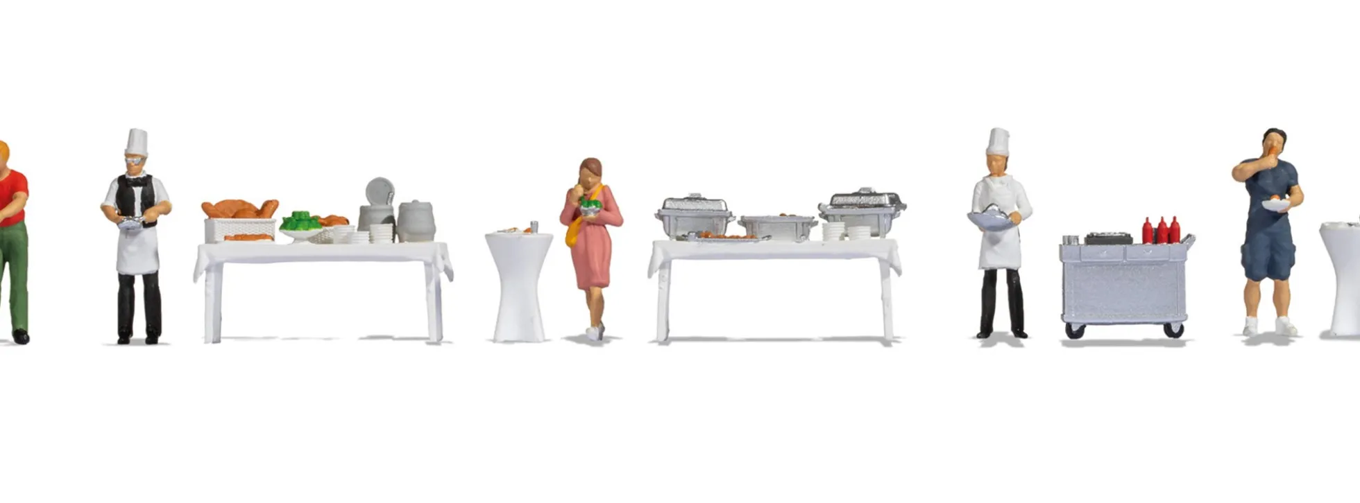 NOCH 16276 Buffet | mehrteiliges Set | Figuren Spur H0