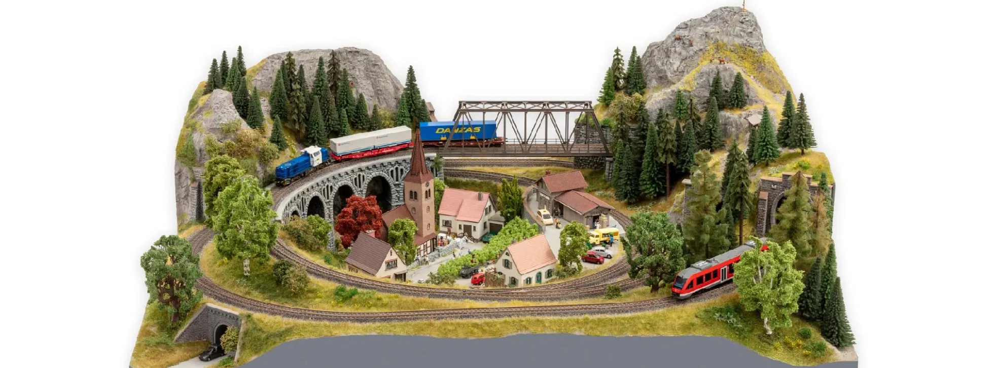 NOCH 53615 Easy-Track Trassenbausatz Theisensee | Anlangenbausatz Spur H0