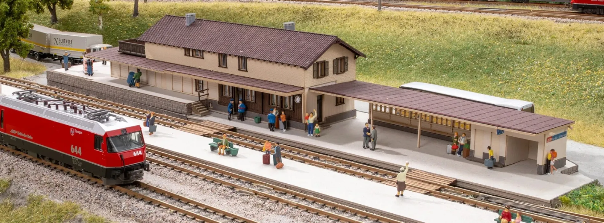 NOCH 66005 Laser-Cut Bahnhof Bergün | Bausatz Spur H0