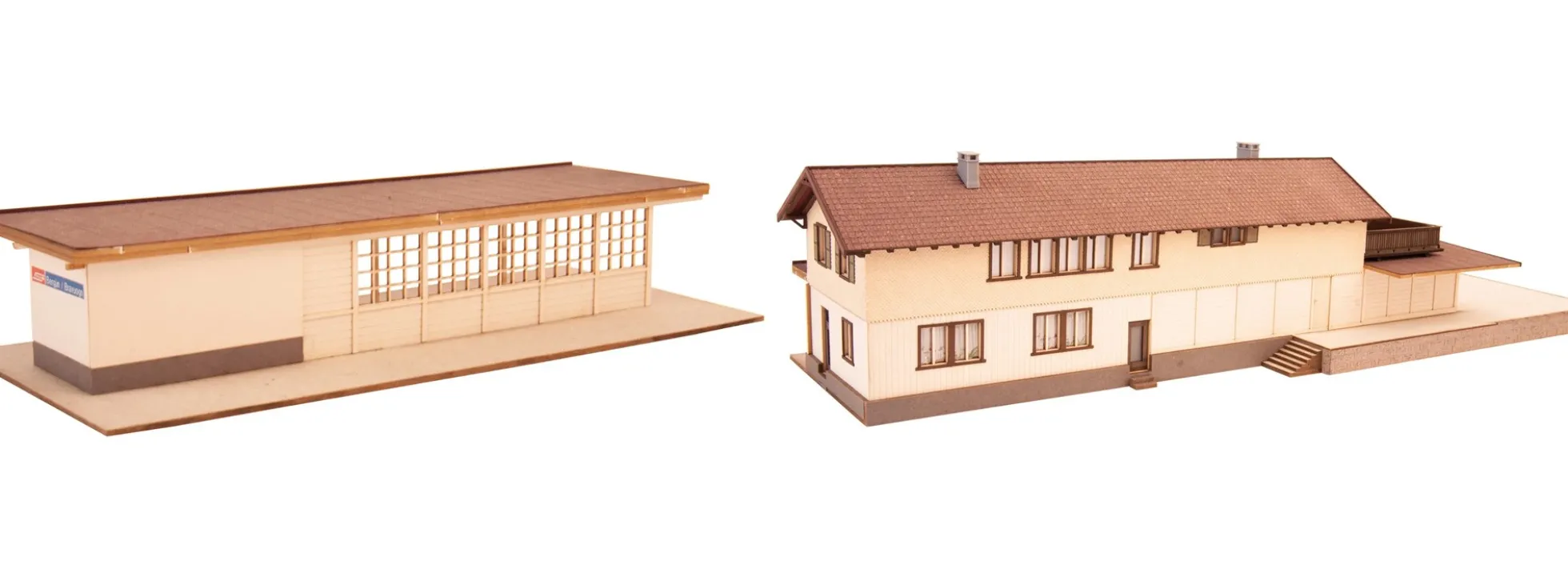 NOCH 66005 Laser-Cut Bahnhof Bergün | Bausatz Spur H0