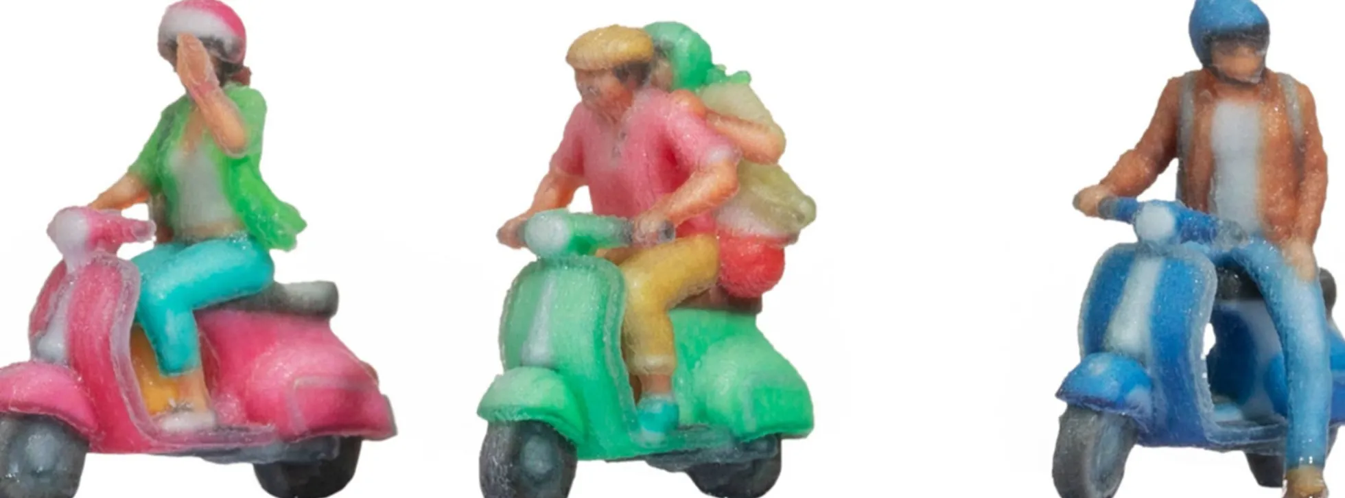 NOCH 35835 Motorrollerfahrer | 3 Stück | Figuren Spur N