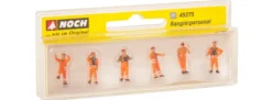 NOCH 45275 Rangierpersonal | 6 Miniaturfiguren | Spur TT