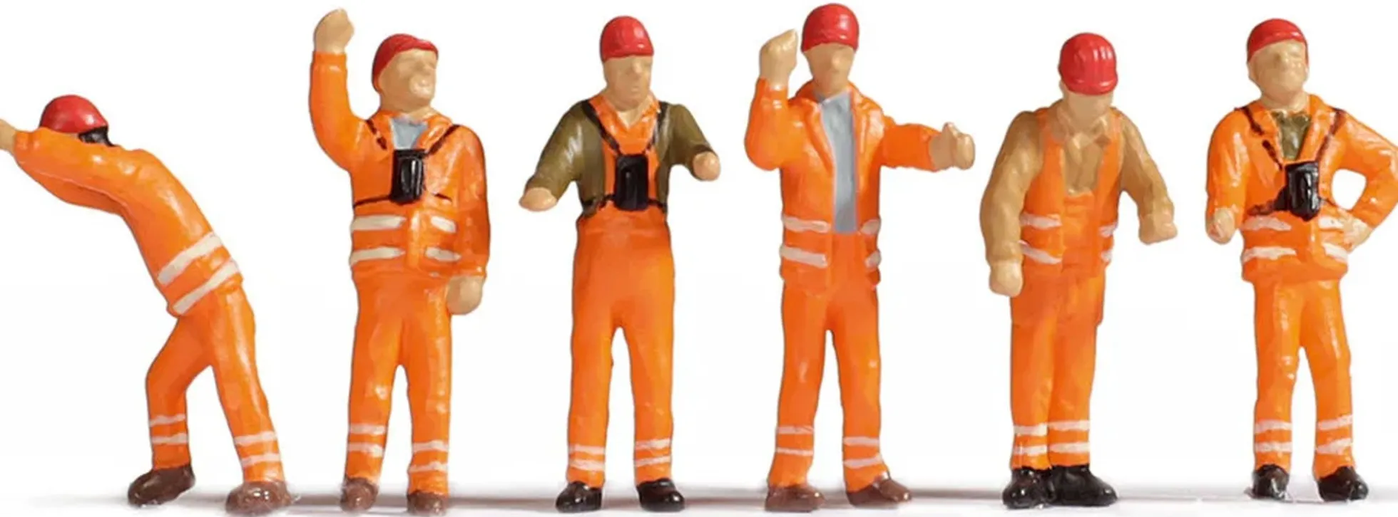 NOCH 45275 Rangierpersonal | 6 Miniaturfiguren | Spur TT