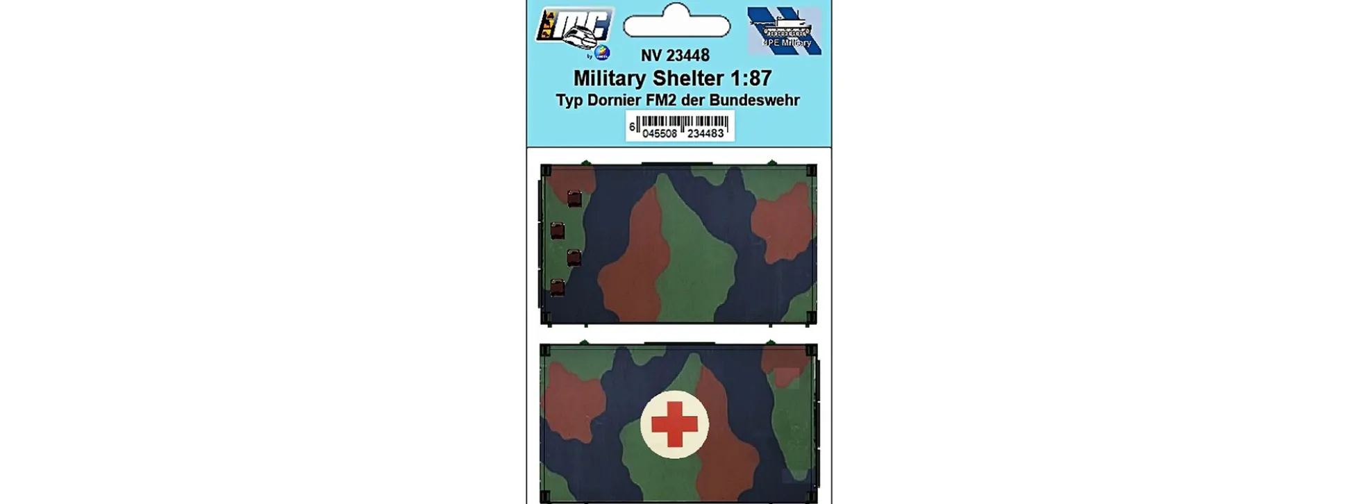 NPE NV23448 Bundeswehr-Kabinen Typ FM2 Flecktarn #2 | 2 Stück | Beladung Spur H0