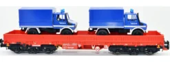 NPE NV43166 Schwerlastwagen Samms-u 454, rot, DB AG | THW Unimog | AC | Spur H0
