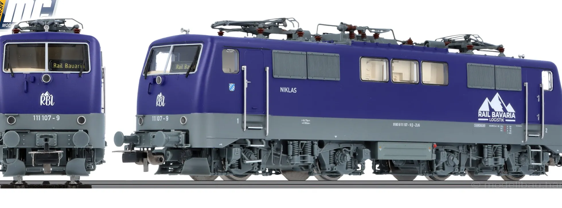 PIKO 71316 E-Lok BR 111 Rail Bavaria | AC Sound | Spur H0