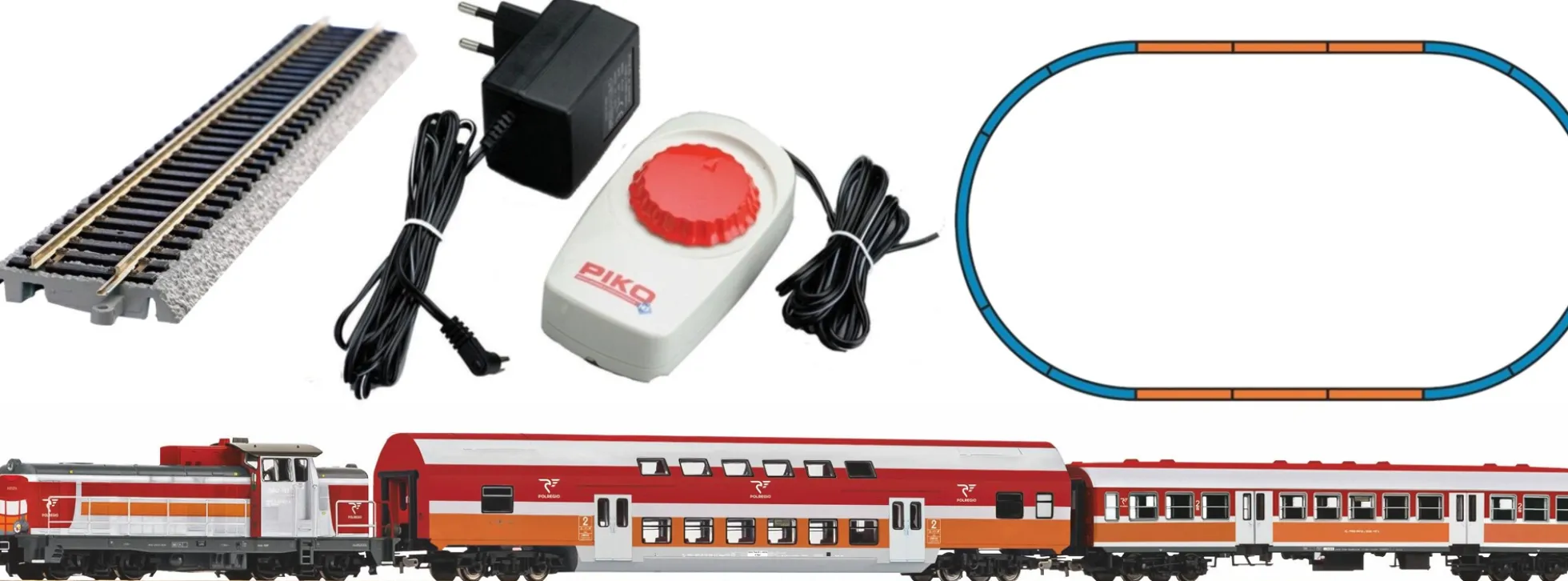 PIKO 57114 Start-Set Diesellok Sm42 Polregio | DC analog | Spur H0