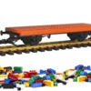 PIKO 37155 Start-Set Güterzug Klemmbausteinwagen | RC-Batterie | Spur G