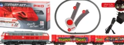 PIKO 57032 Start-Set kids BR 218 + Güterzug DB AG | Bettungsgleis | DC analog | Spur H0