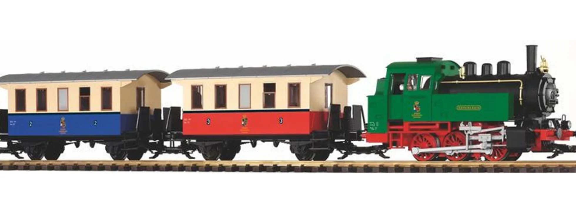 PIKO 37130 Start-Set Personenzug BR 80 + 2 Personenwagen | Spur G