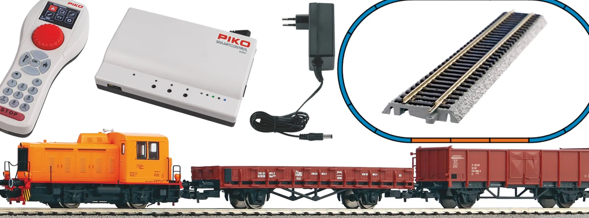 PIKO 59101 Start-Set TGK 2 + Güterzug DR | SmartControl WLAN | DCC | Spur H0