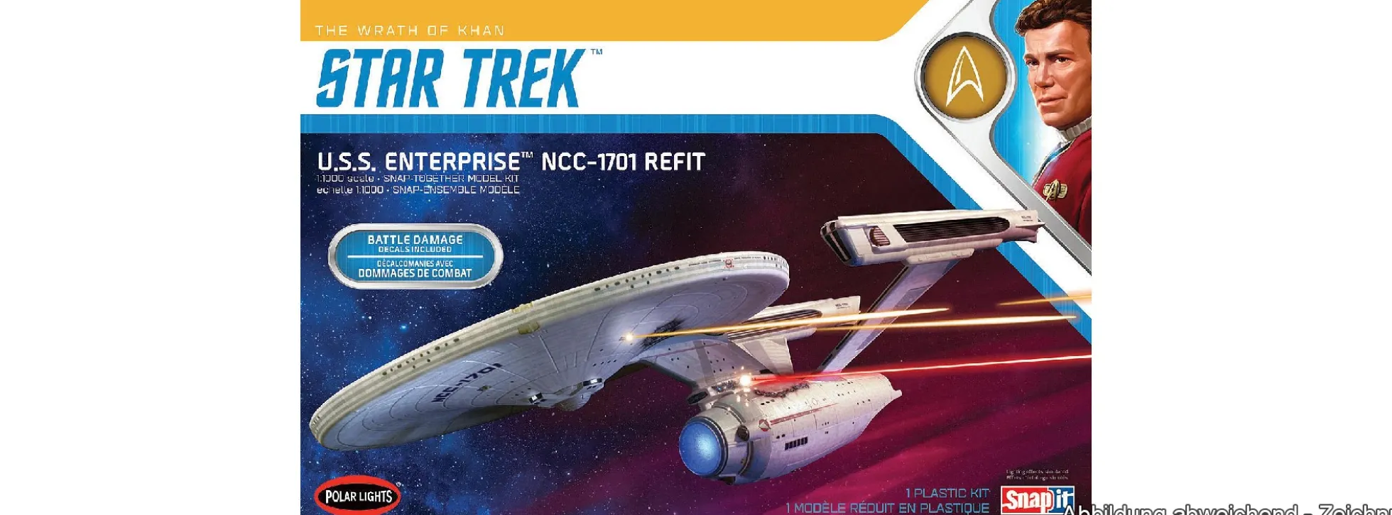 Polar-Lights POL974 Star Trek U.S.S. Enterprise Refit Wrath of Khan | Raumfahrt Bausatz 1:1000