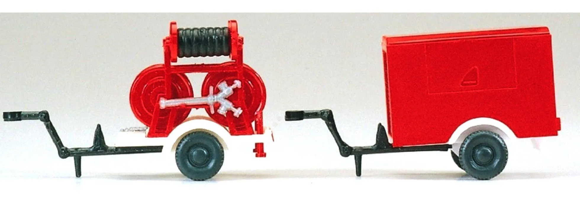 Preiser 35010 Anhaenger ZIEGLER | 2 Stück | Feuerwehrmodell 1:87