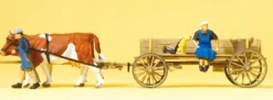 Preiser 30412 Bauernwagen + Figuren Spur H0