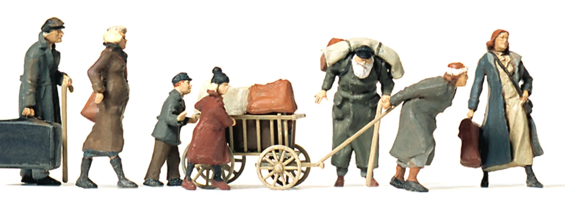 Preiser 72531 Flüchtlinge (7 Stck.) Figuren Bausatz 1:72