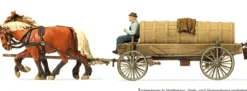 Preiser 30414 Jauchewagen + Figuren H0